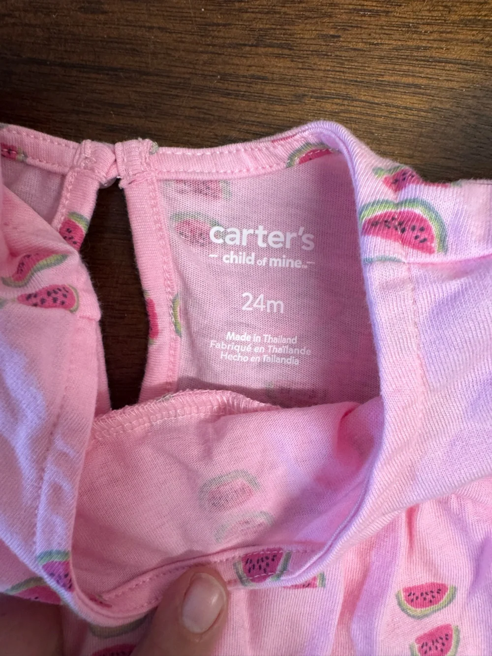 Carter's Pink Watermelon Print Dress Bodysuit
